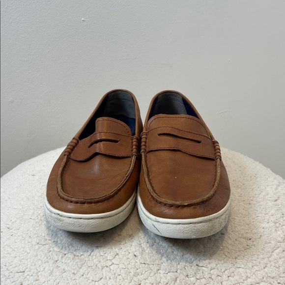 Cole Haan Men\'s Brown Leather Penny Loafers with White Sole size 10M. main image 5